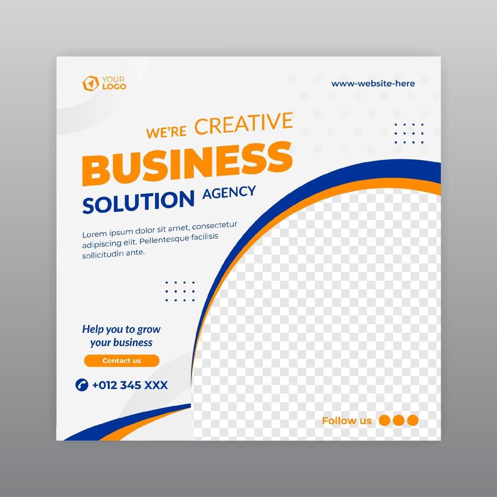 Business social media post template vector