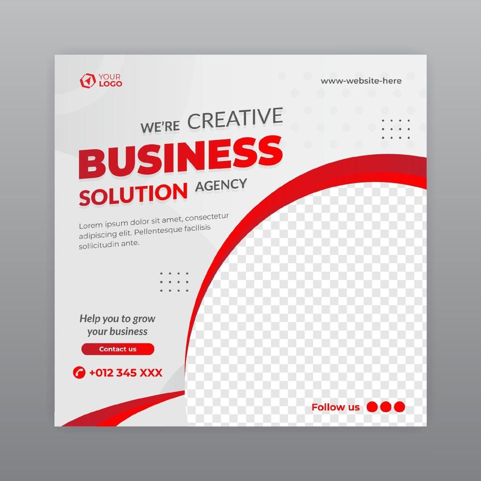 Business social media post template vector