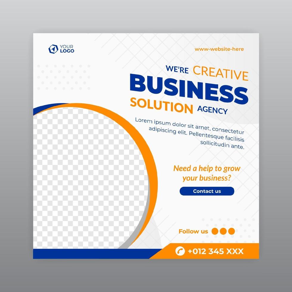 Business social media post template vector