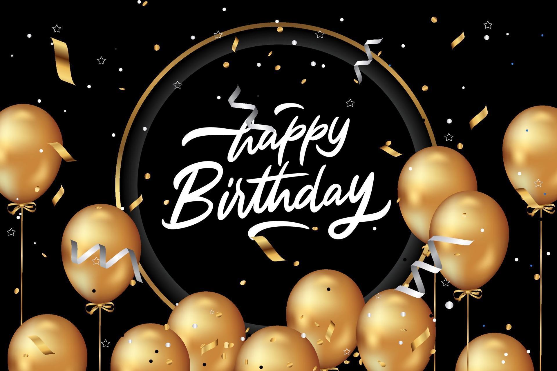 Luxury Happy Birthday To You Background With Realistic Balloons Vector Art At Vecteezy Luxury Happy Birthday To You Background With Realistic Balloons Vector Art At Vecteezy