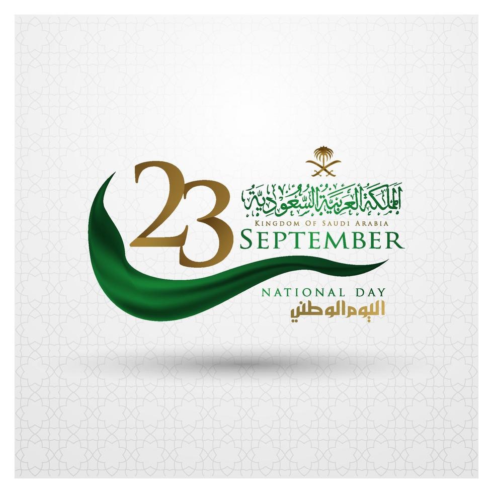 Kingdom Of Saudi Arabia nation Day Greeting Background Vector Design