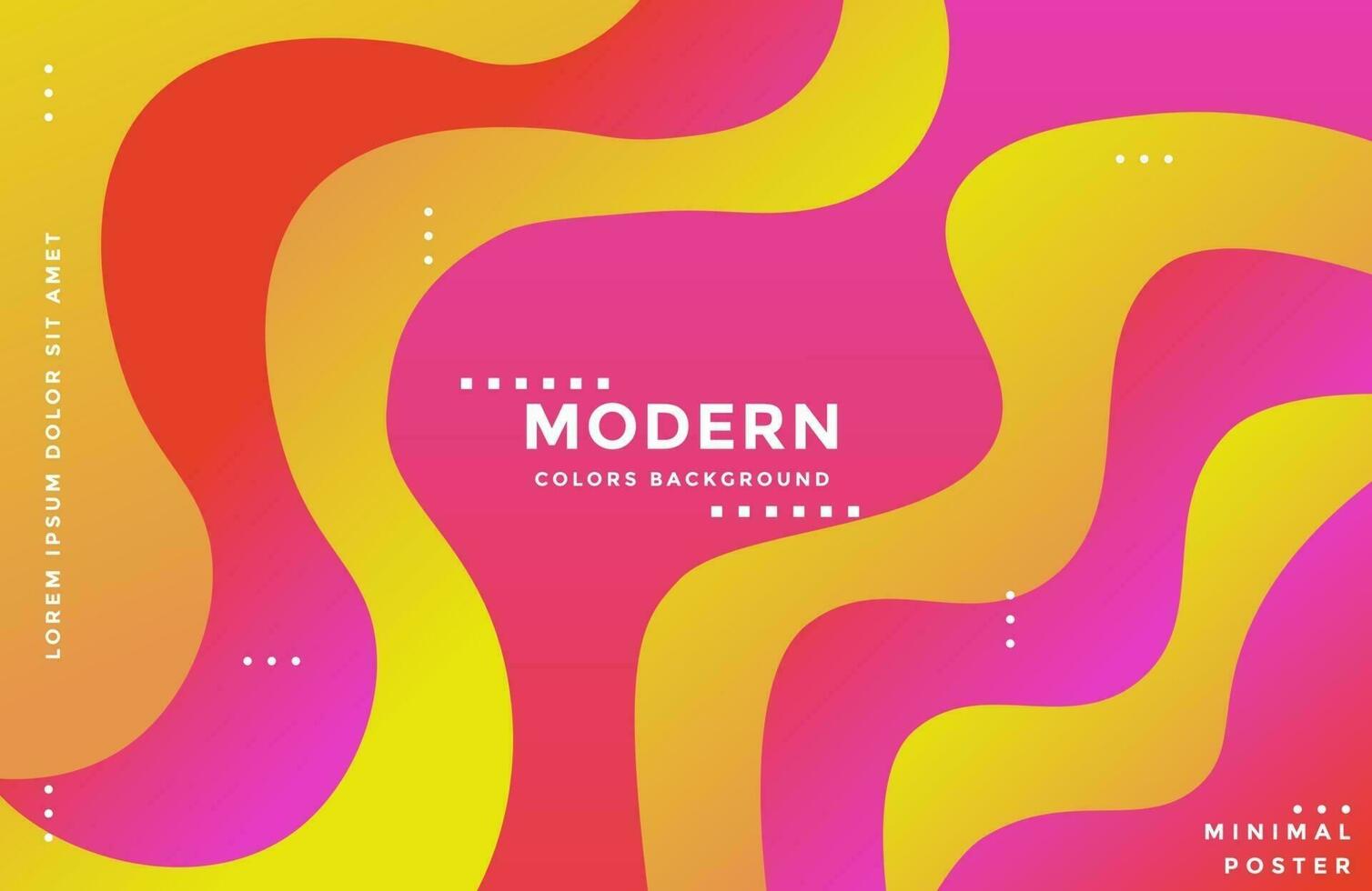 Wavy liquid shape on trendy gradient color abstract background vector