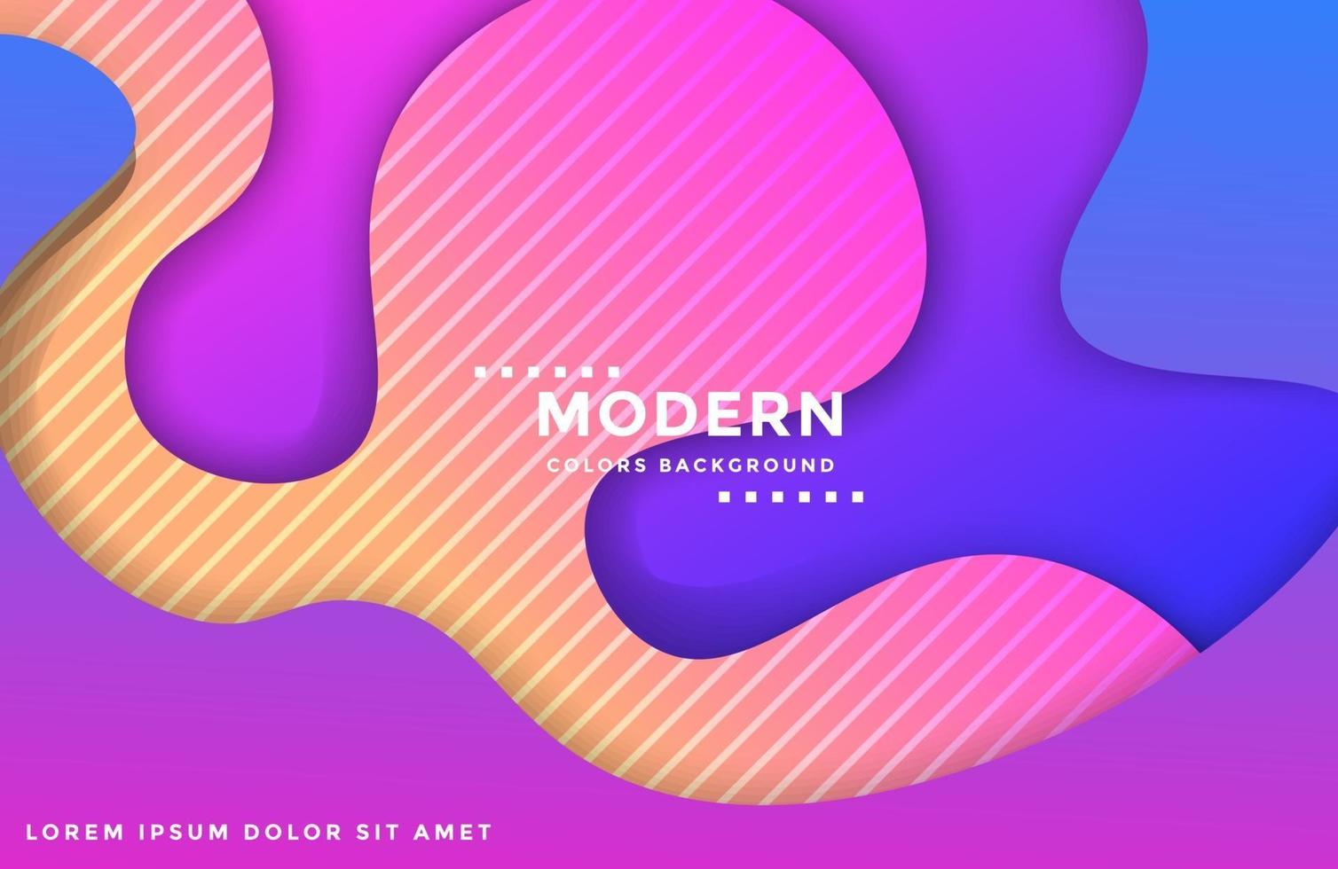 Wavy liquid shape on trendy gradient color abstract background vector