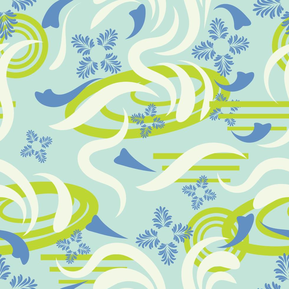 Folk flowers pattern Floral surface design Seamless pattern vector