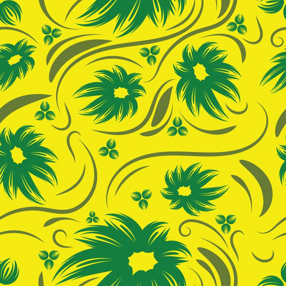 Folk flowers pattern Floral surface design Seamless pattern vector