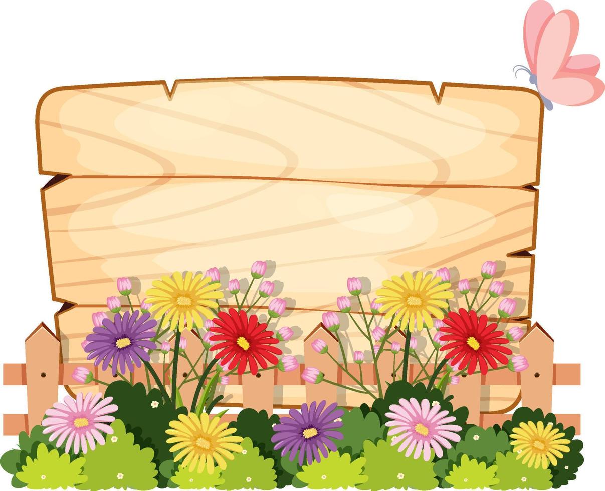 Floral spring banner template vector