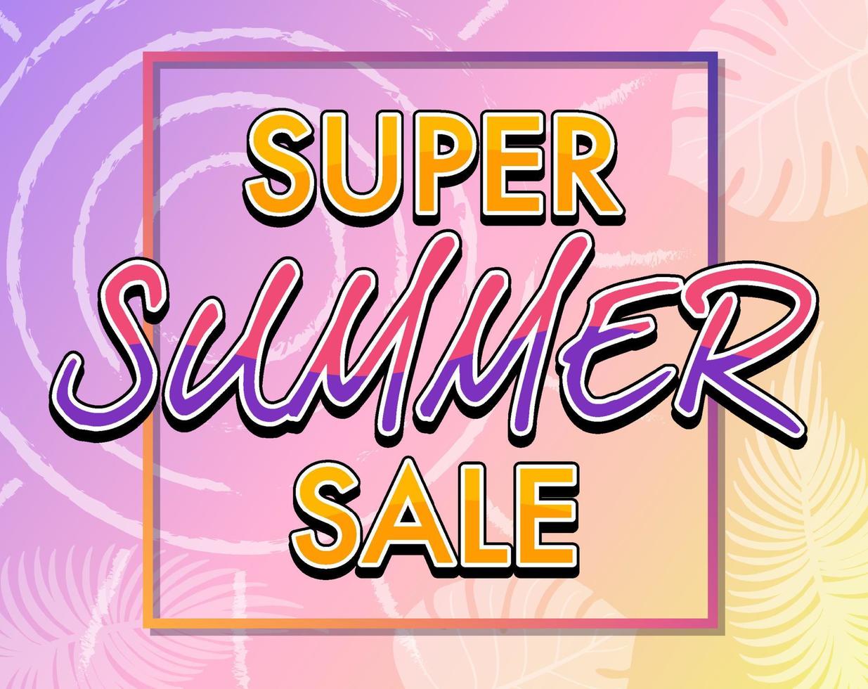 Summer sale banner template vector