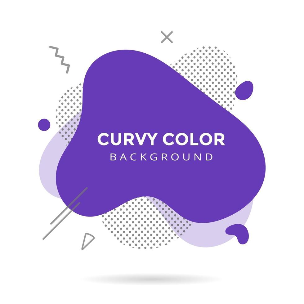 Amoeba blob shape elements graphic flat style design vector