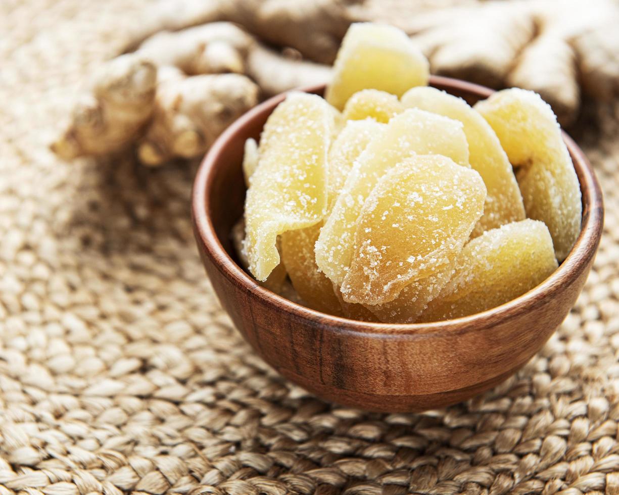 Sweet and spicy candied ginger photo