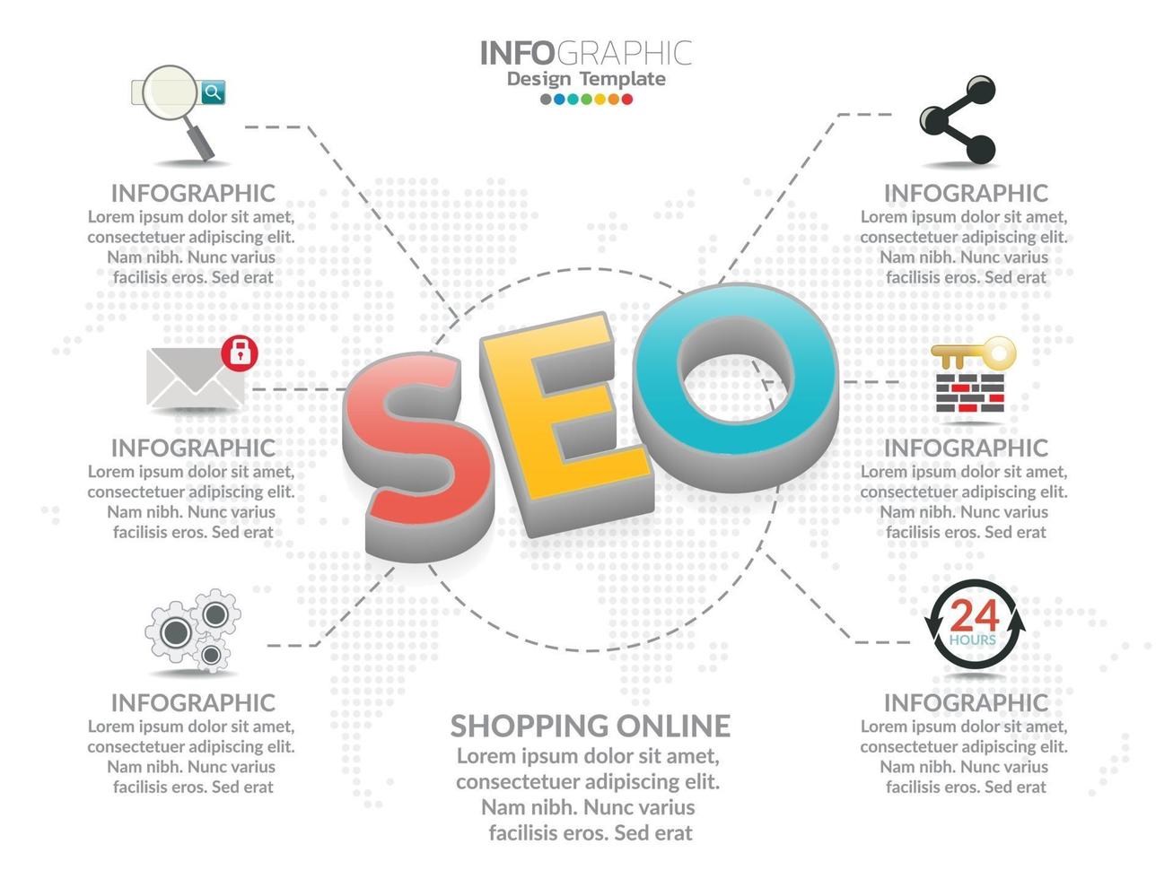 Business process chart infographics Isometric 3d vector