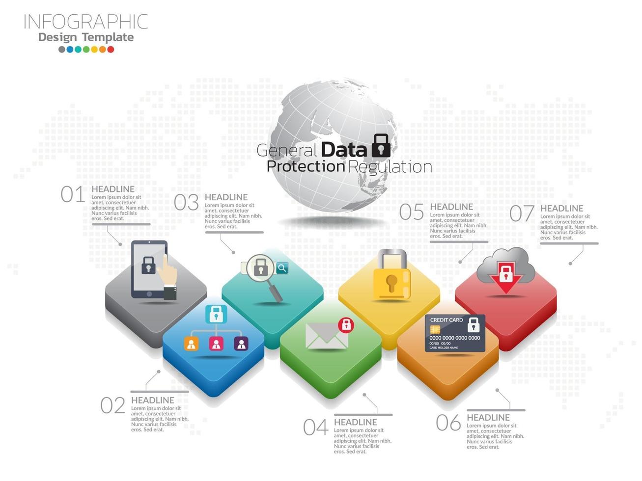 Business process chart infographics Isometric 3d vector