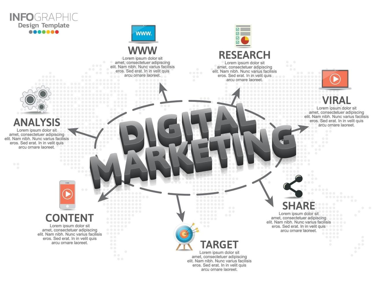 Business process chart infographics Isometric 3d vector