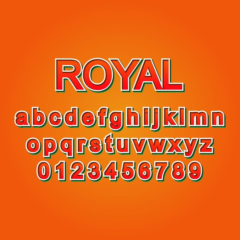 royal font alphabet vector