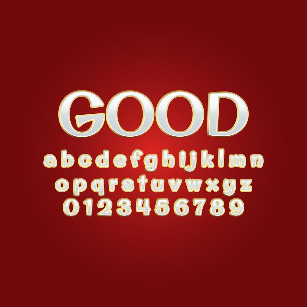 good font alphabet vector