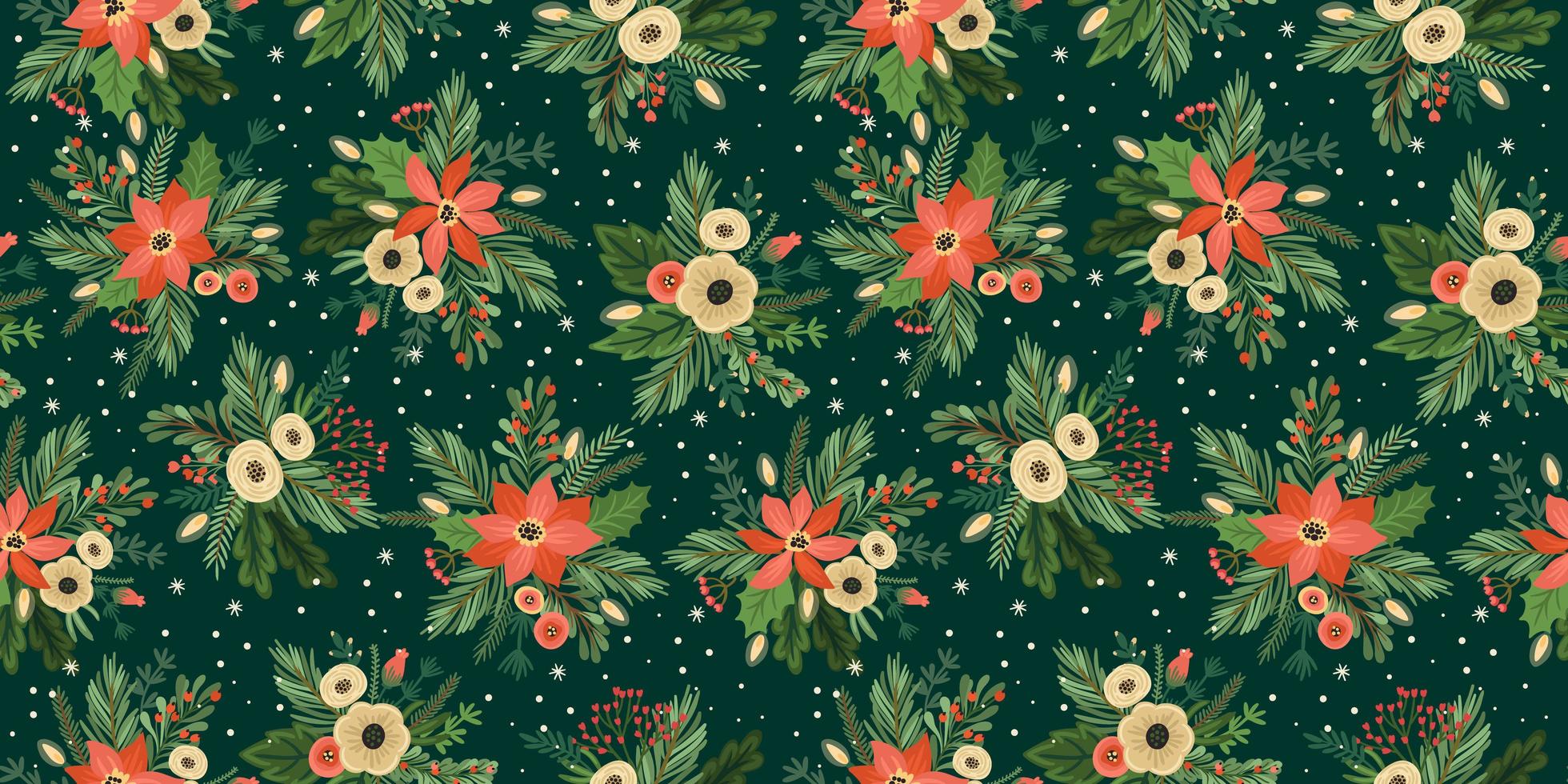 Christmas and Happy New Year seamless pattern. vector