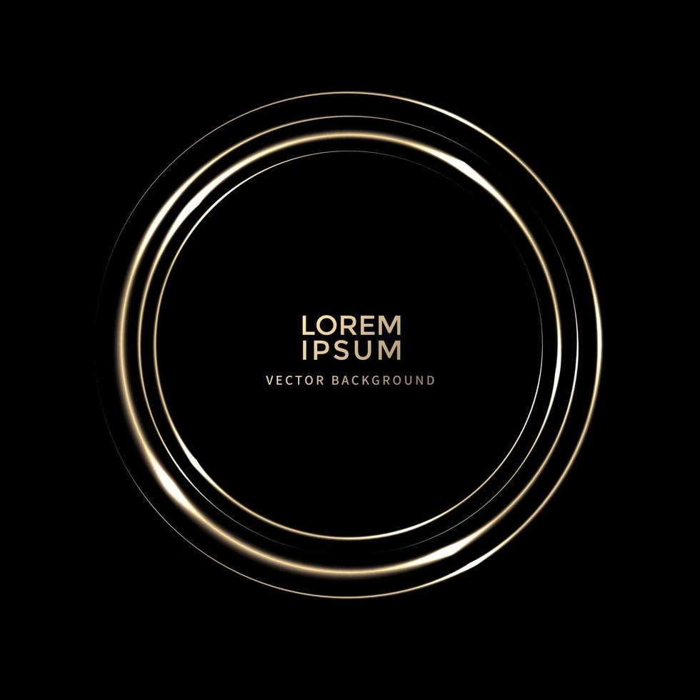 Golden glowing spiral light line Vector