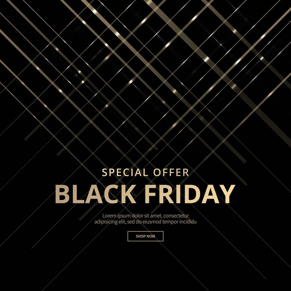 black friday sale banner, event background vector
