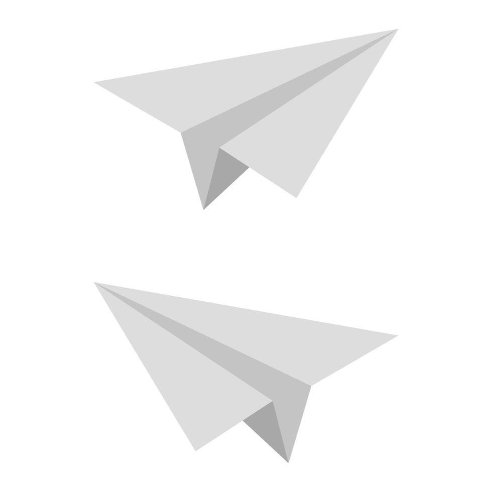 Illustrated Paper Plane On White Background vector