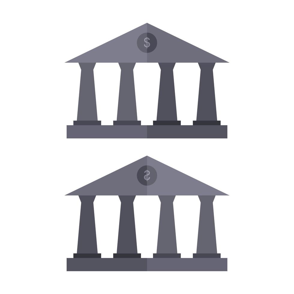 Bank Illustrated On White Background vector