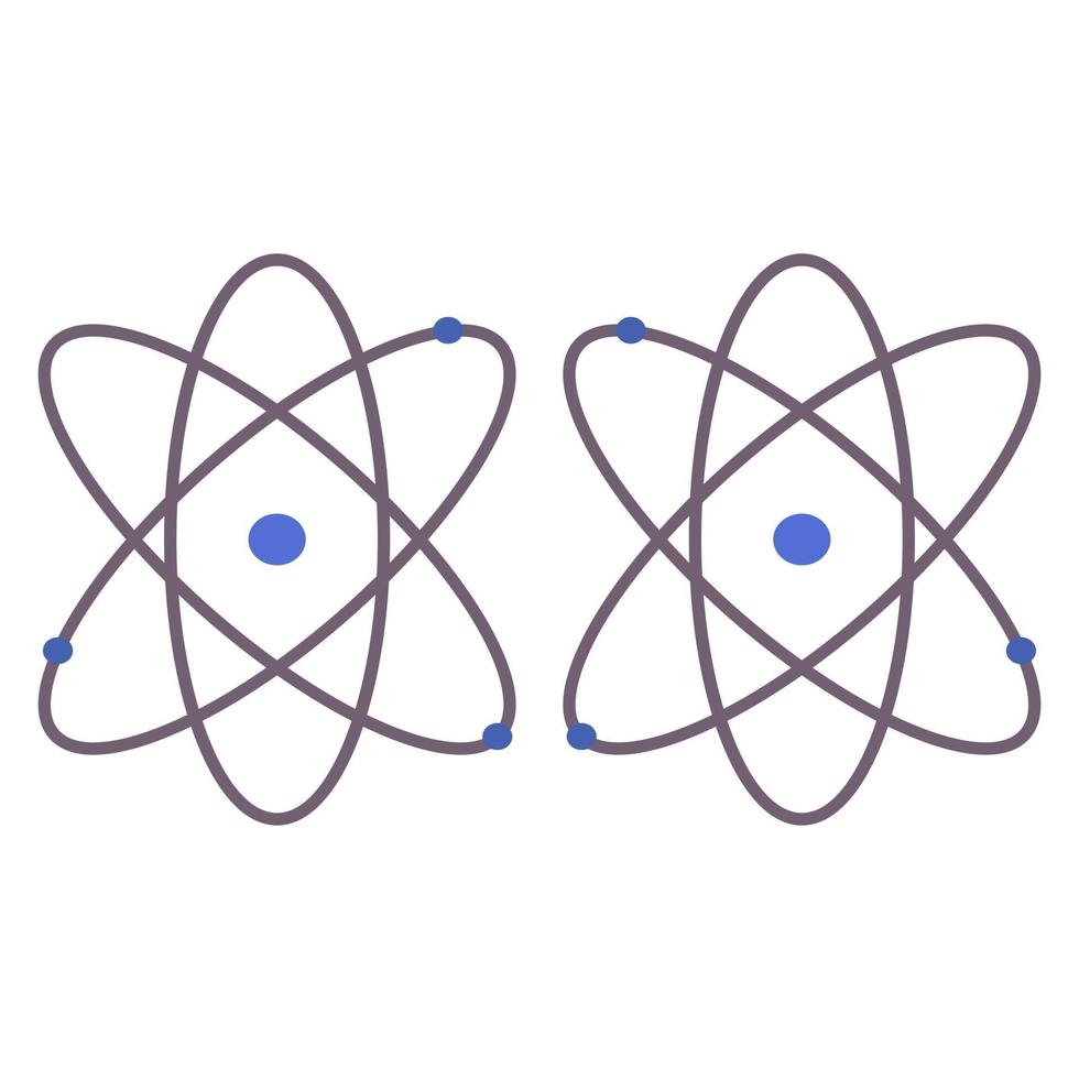 Atom Illustrated On White Background vector