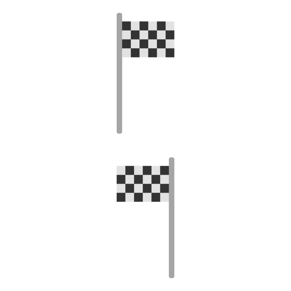 bandera de carrera ilustrada sobre fondo blanco vector