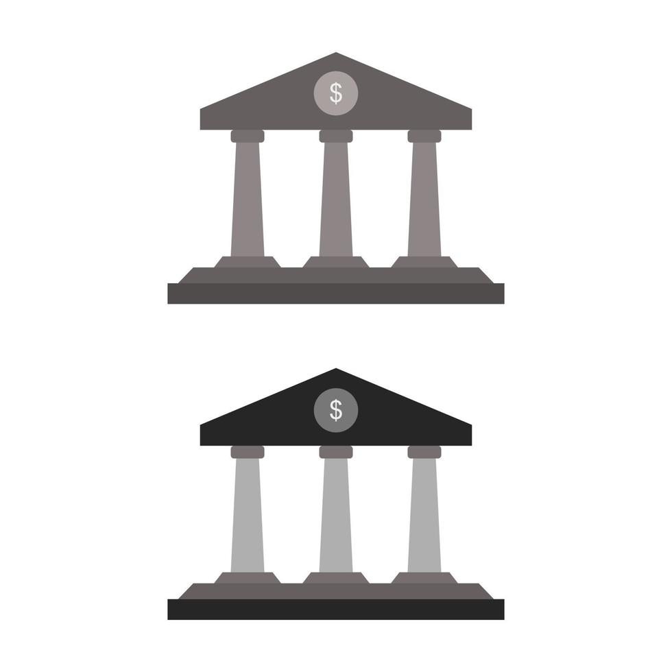 Bank Illustrated On White Background vector