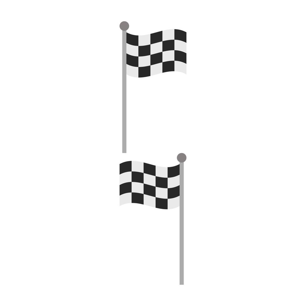 Race Flag Illustrated On White Background vector