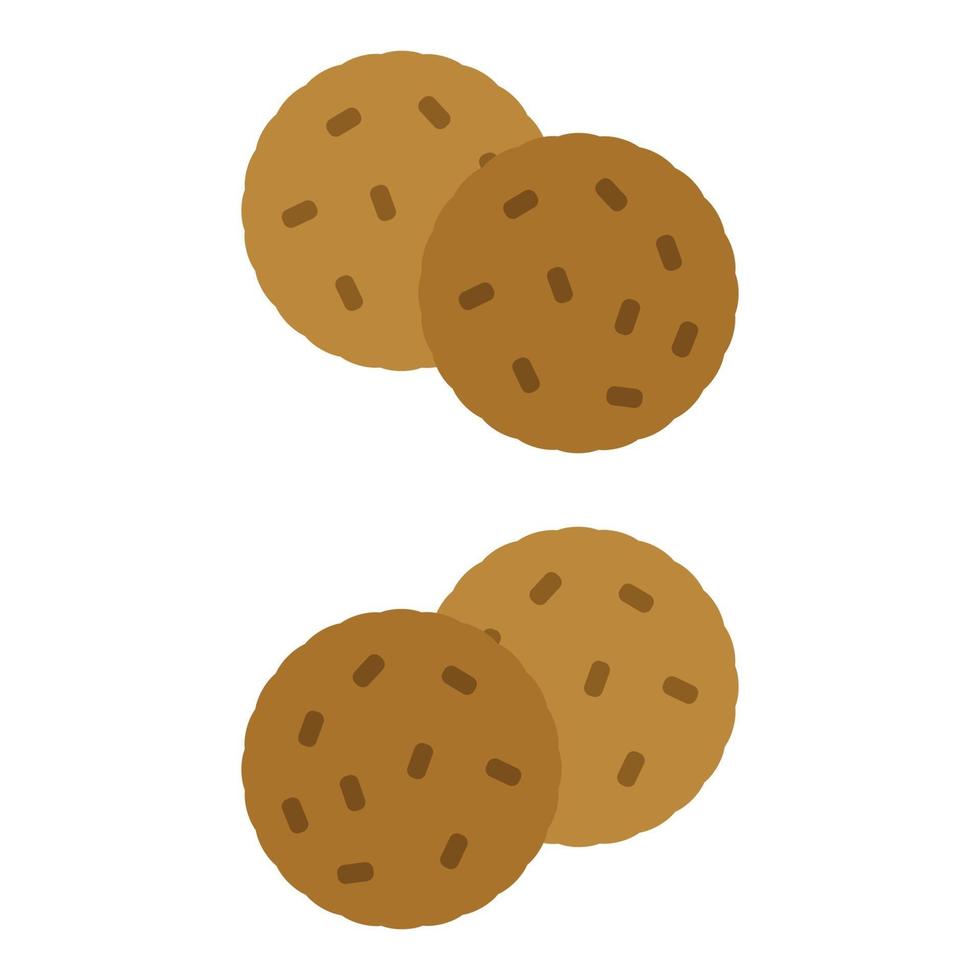 Biscuit Illustrated On White Background vector