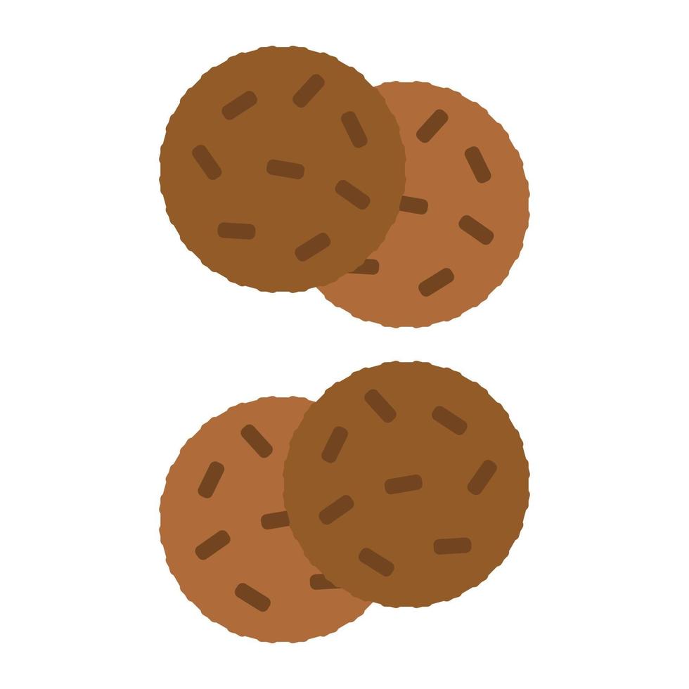 Biscuit Illustrated On White Background vector