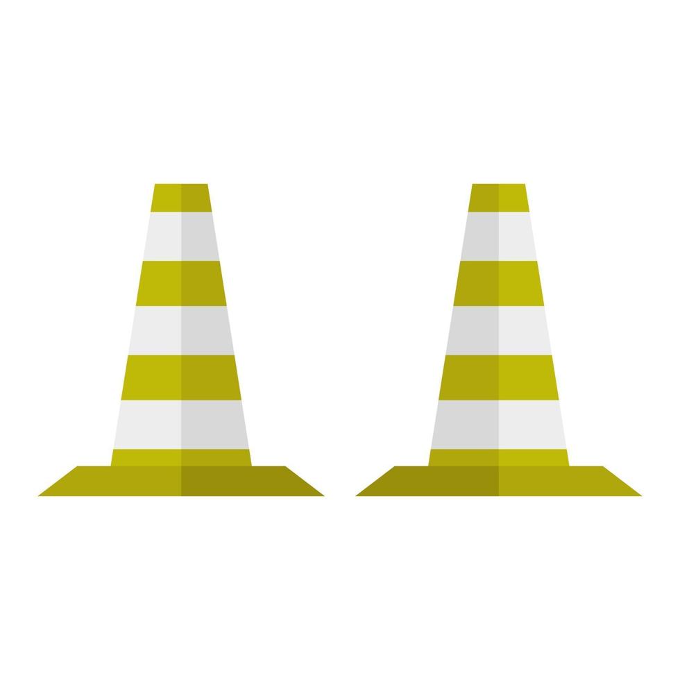 Traffic Cone Illustrated On White Background vector