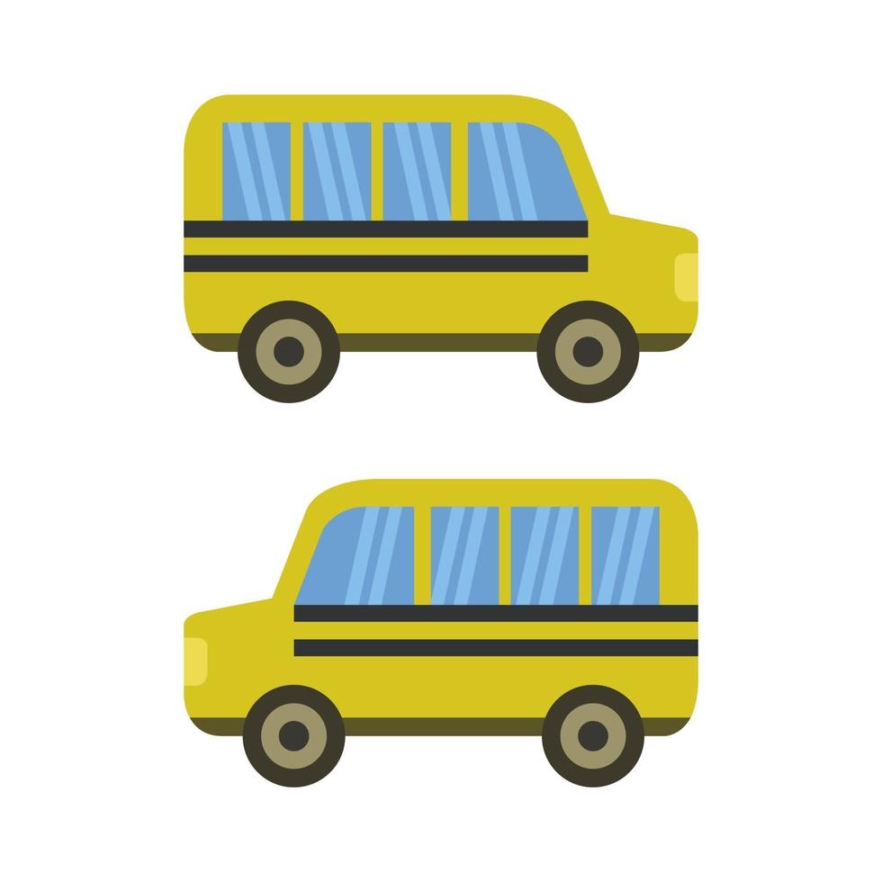 Bus Illustrated On White Background vector