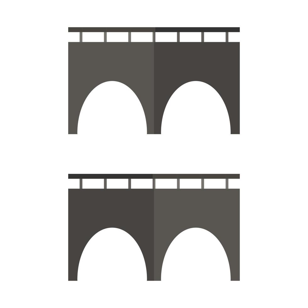 Bridge Illustrated On White Background vector