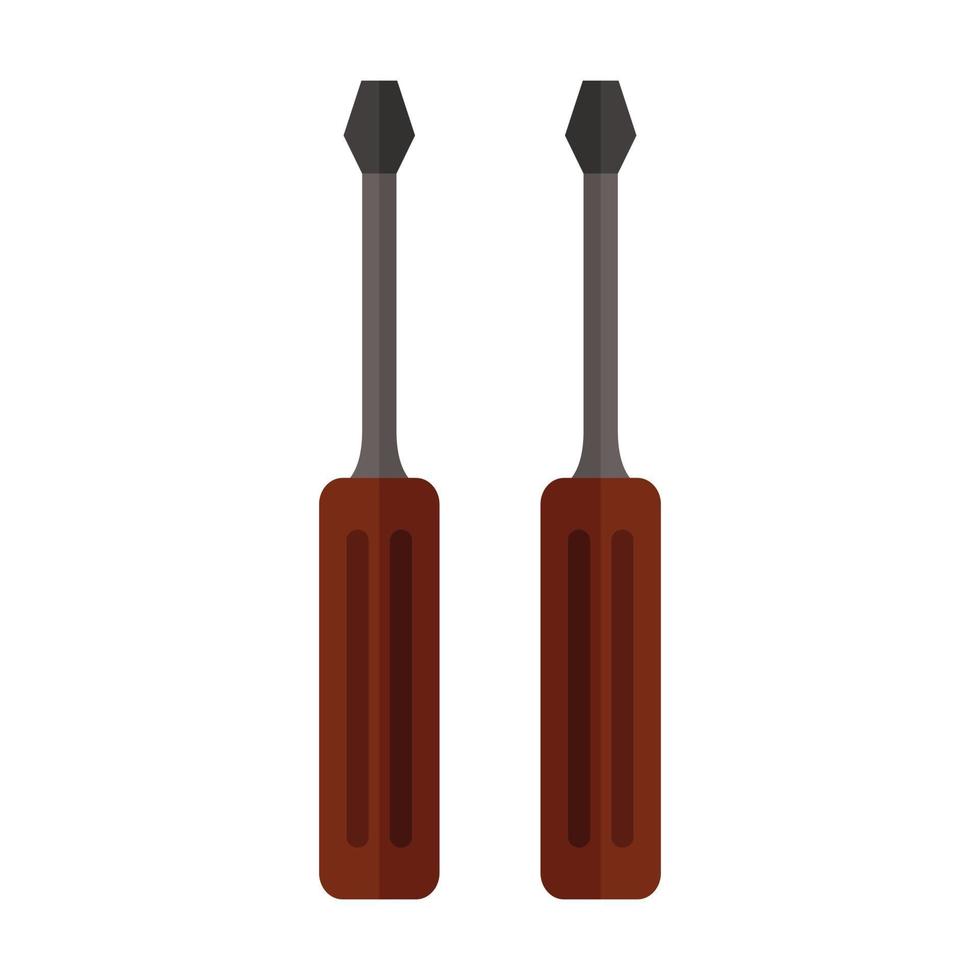 Screwdriver Illustrated On White Background vector