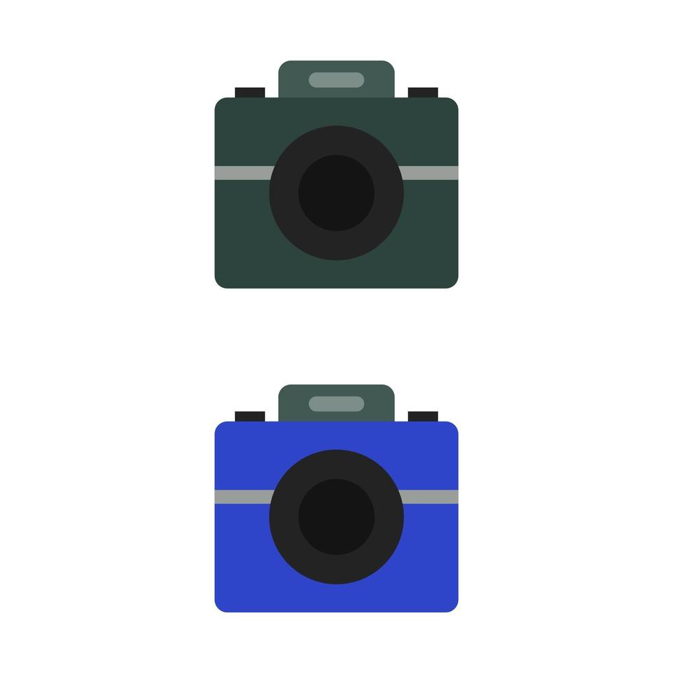 Camera Illustrated On White Background vector