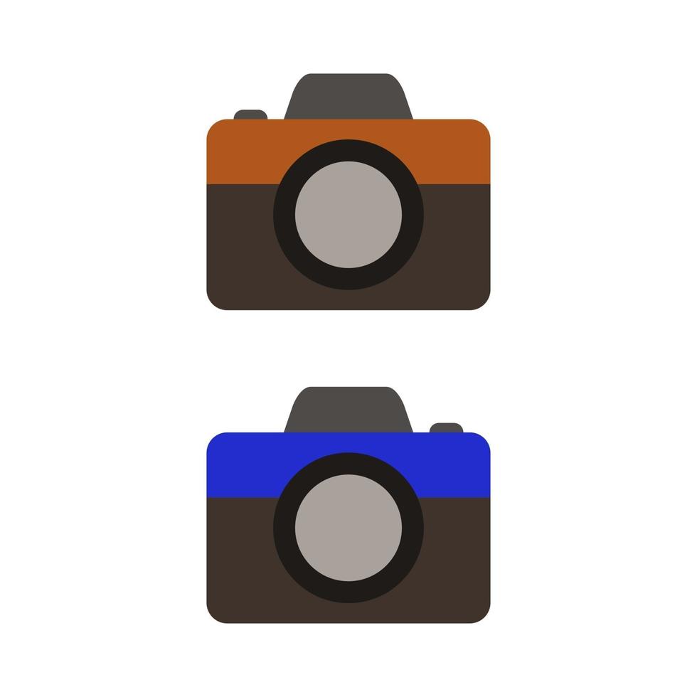 Camera Illustrated On White Background vector