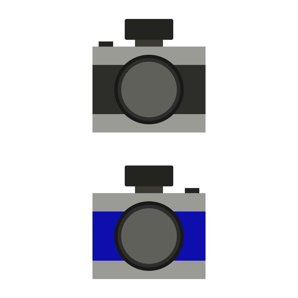 cámara ilustrada sobre fondo blanco vector