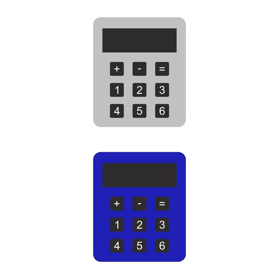 calculadora ilustrada sobre fondo blanco vector