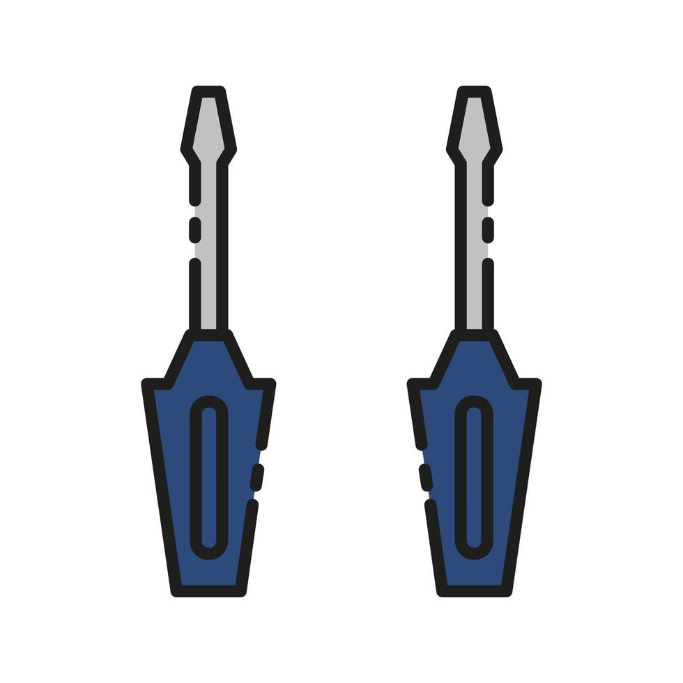 Screwdriver Illustrated On White Background vector