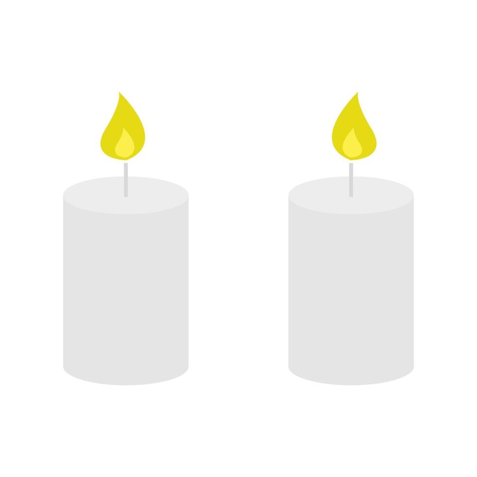 Illustrated Candle On White Background vector