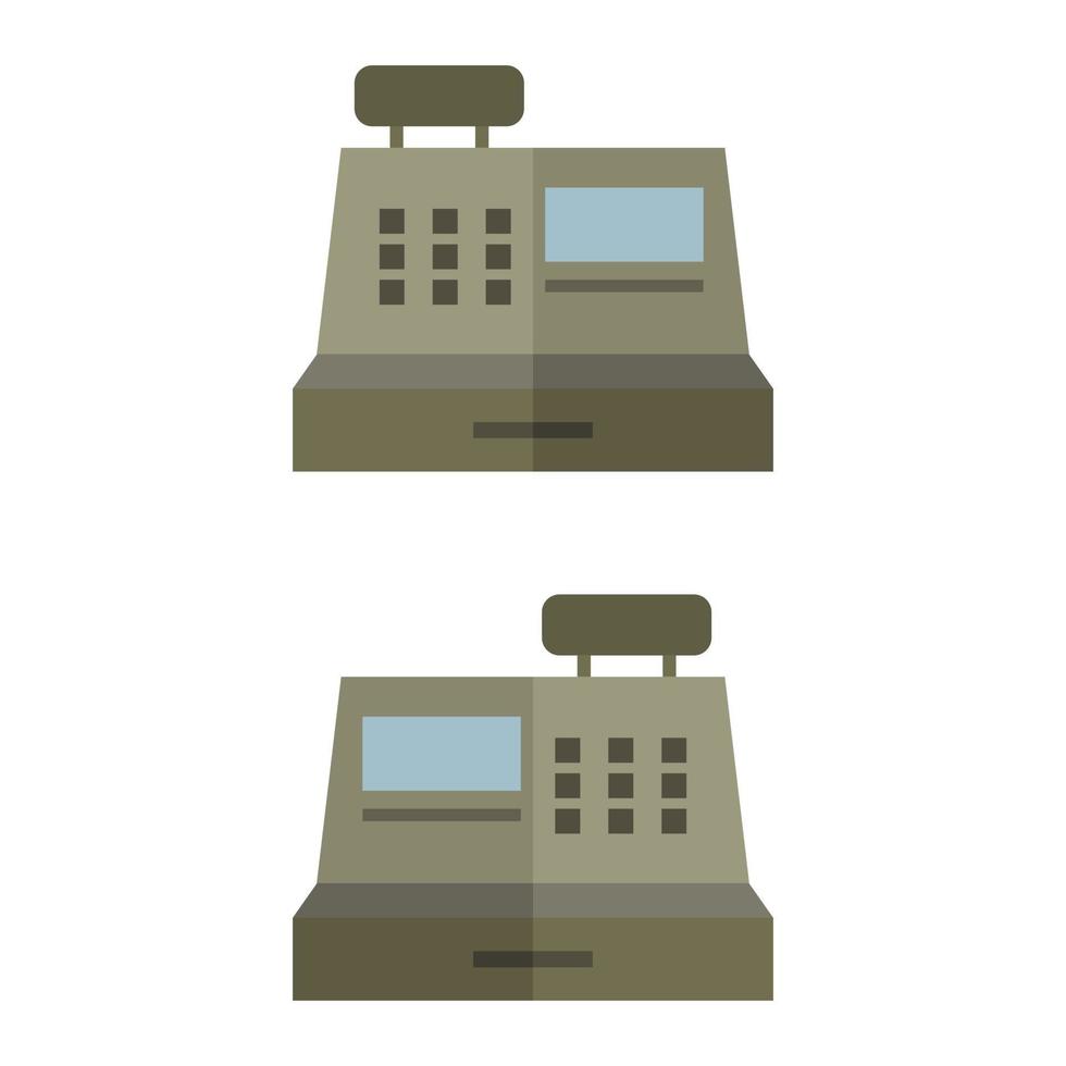 Cash Register Illustrated On White Background vector