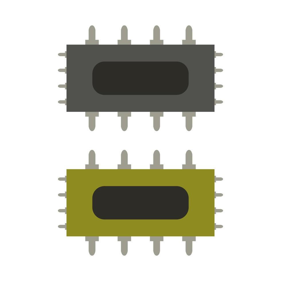 Microchip Illustrated On White Background vector