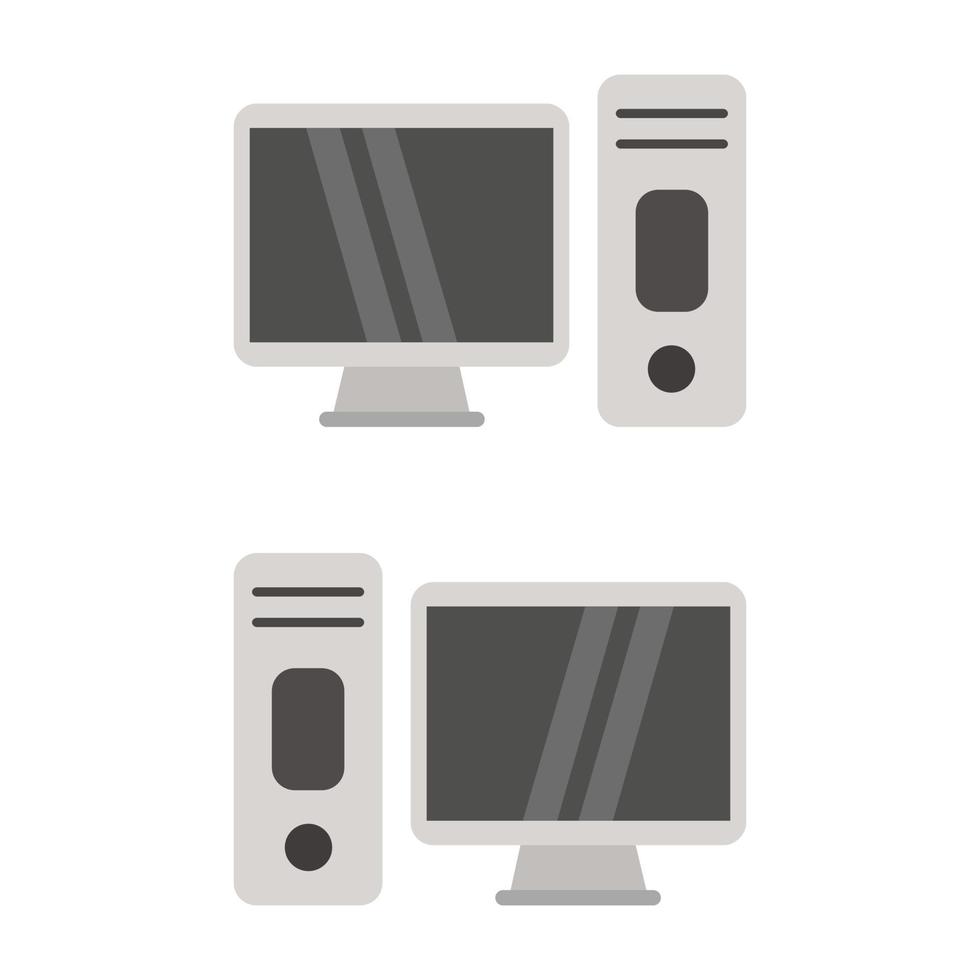 Computer Illustrated On White Background vector