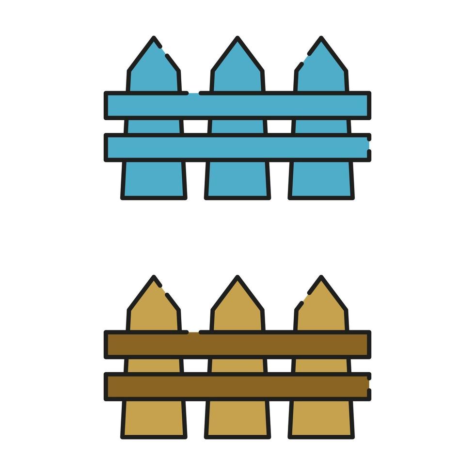 Fence Illustrated On White Background vector