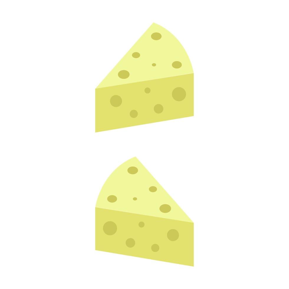 Cheese Illustrated On White Background vector