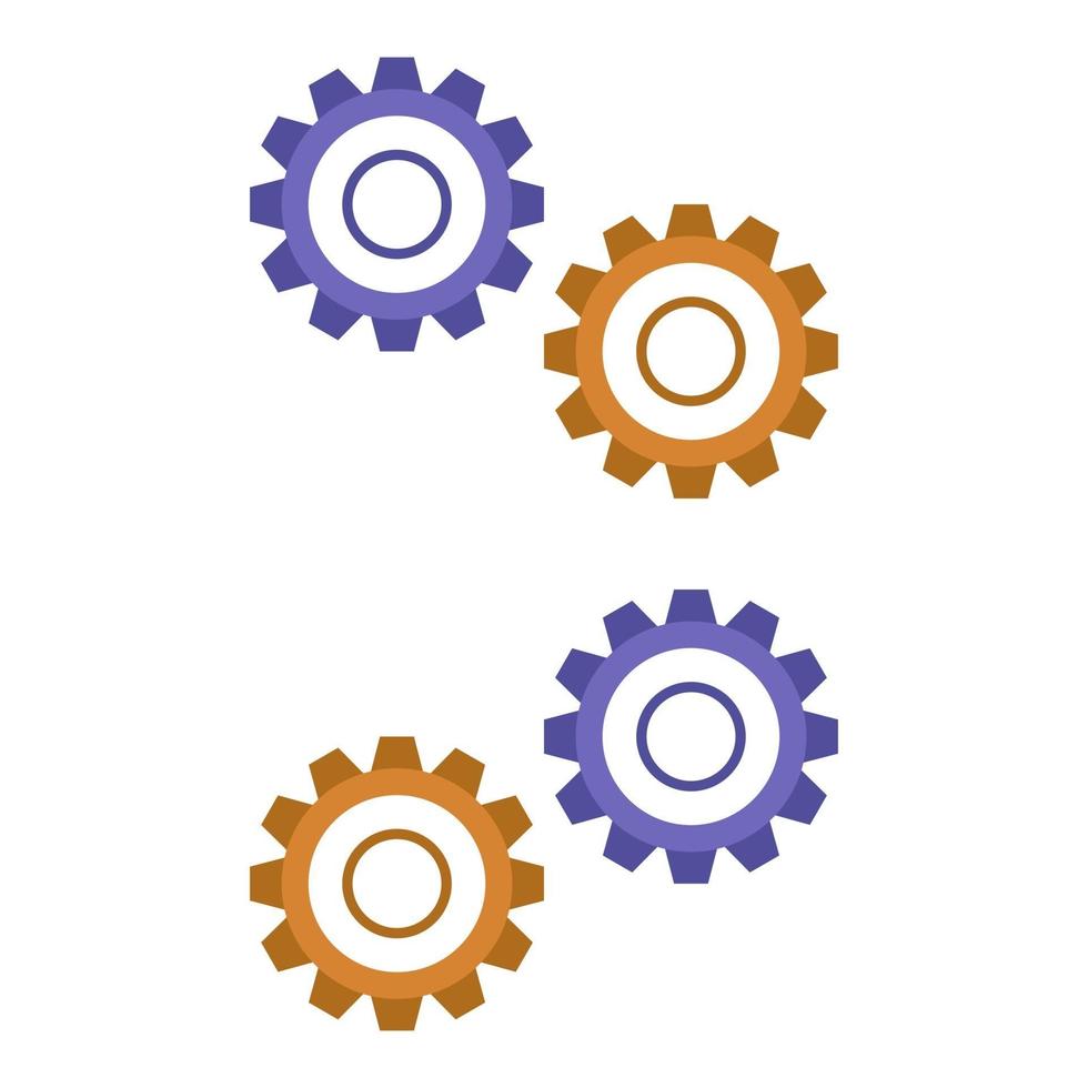 Gear Illustrated On White Background vector