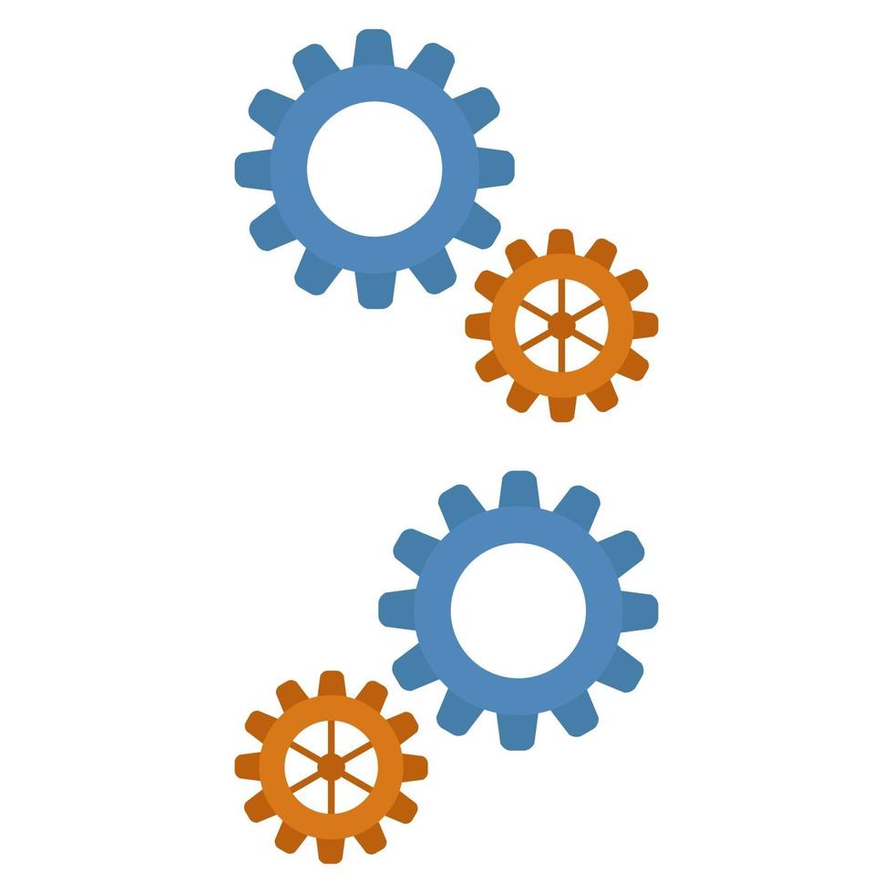 Gear Illustrated On White Background vector