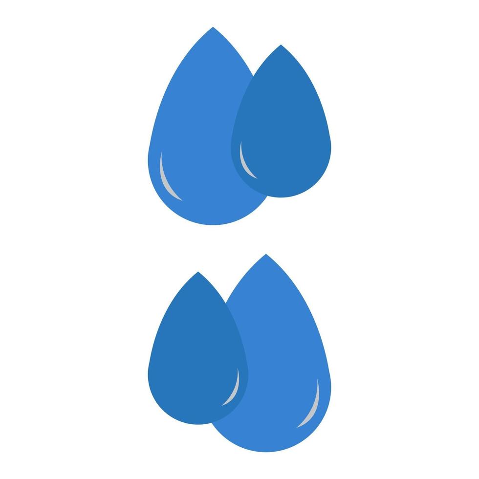 Water Drop Illustrated On White Background vector