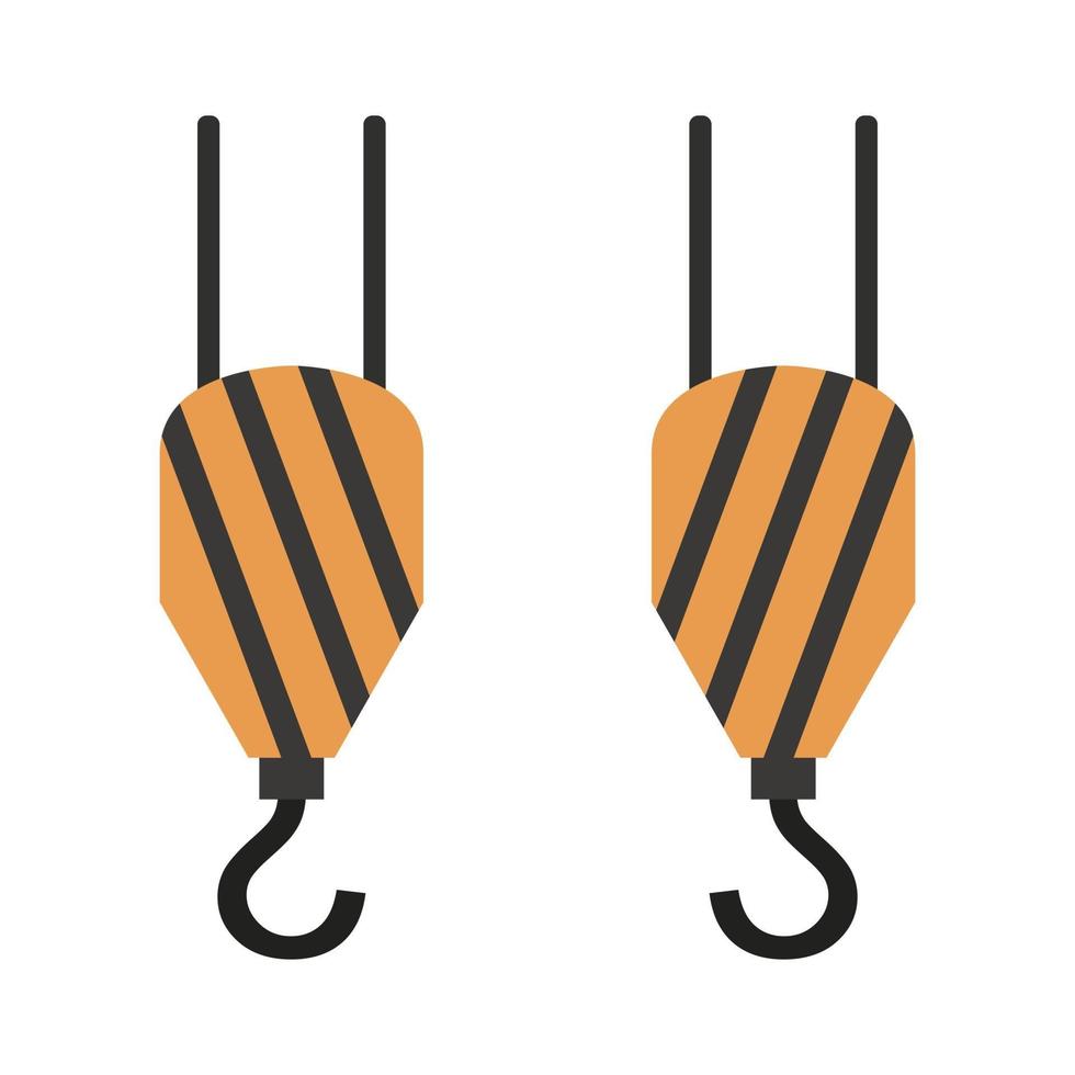 Crane Hook Illustrated On White Background vector