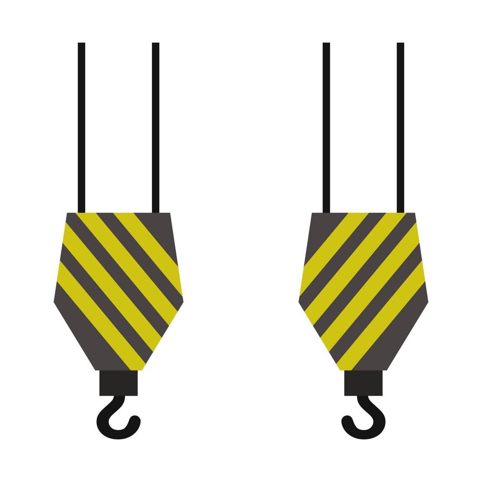 Crane Hook Illustrated On White Background vector