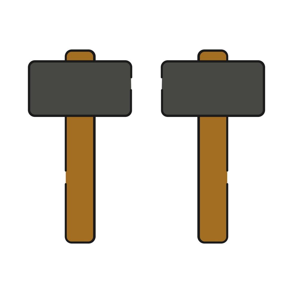 Hammer Illustrated On White Background vector